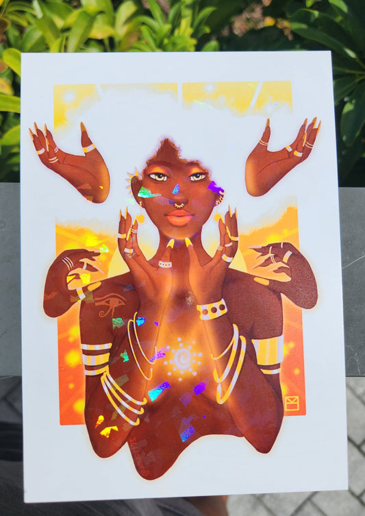 Sun Goddess Holographic Print