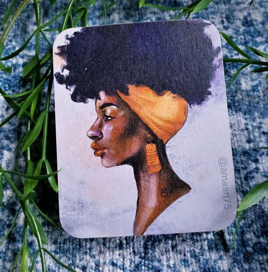 Melanin in Orange Sticker