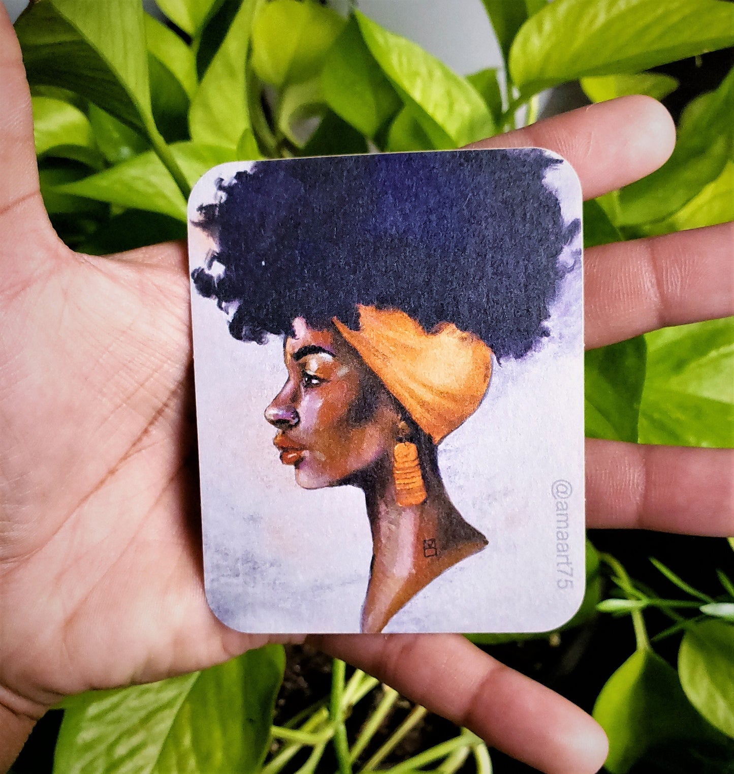 Melanin in Orange Sticker